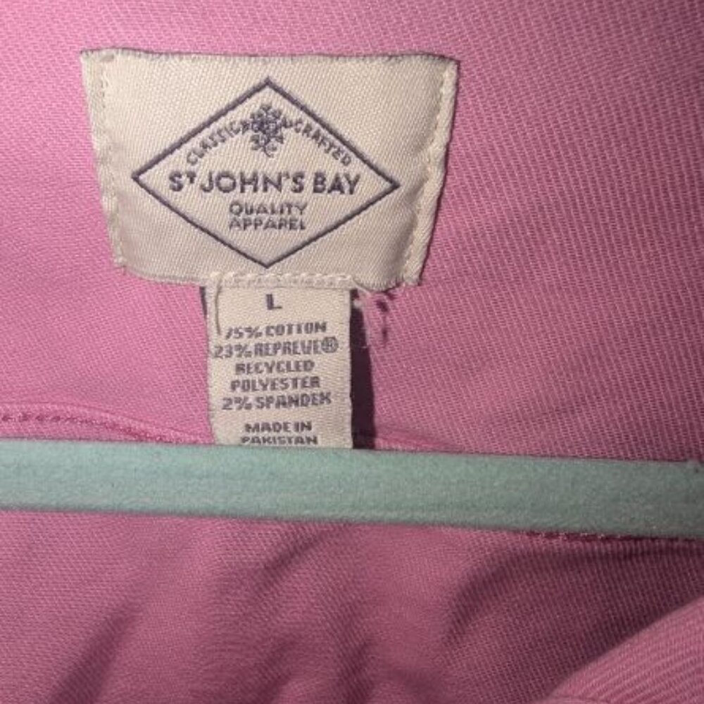 St. John's Bay Women's Pink Denim Jacket Size L - Picture 3 of 3